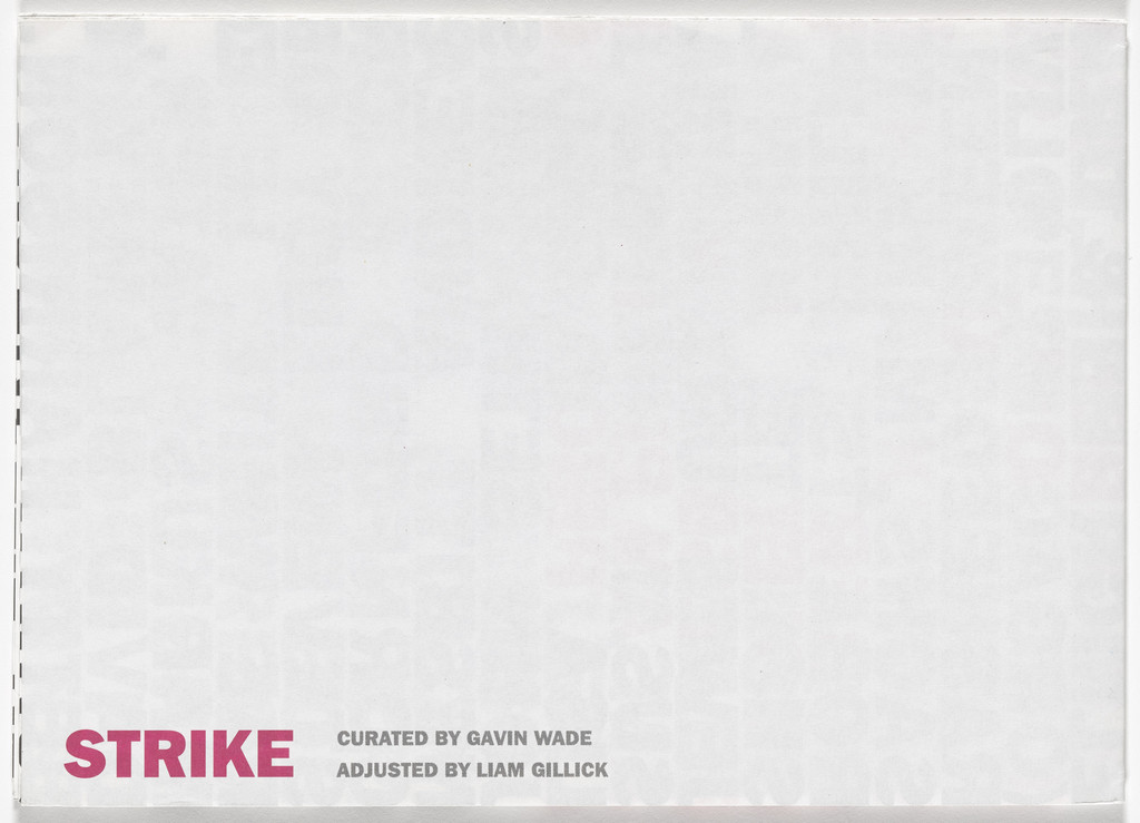 Poster for STRIKE, Wolverhampton Art Gallery, Wolverhampton, July 9–August 20, 2004