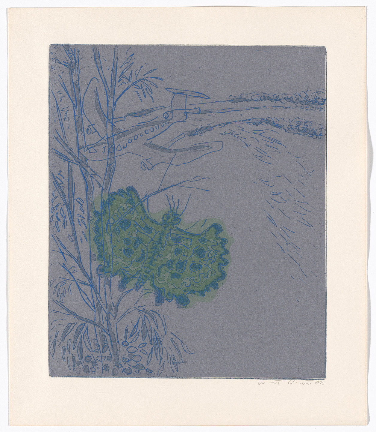 Warrington Colescott. II: Butterflies Are May Winds (folio 8) from The Mariposa Suite Nos. I-VI. 1970, published 1971