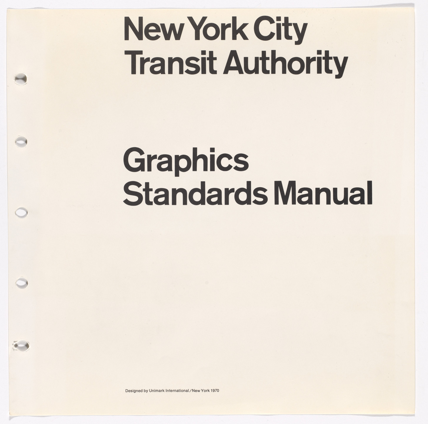 1970 New York City Transit Authority Graphics S