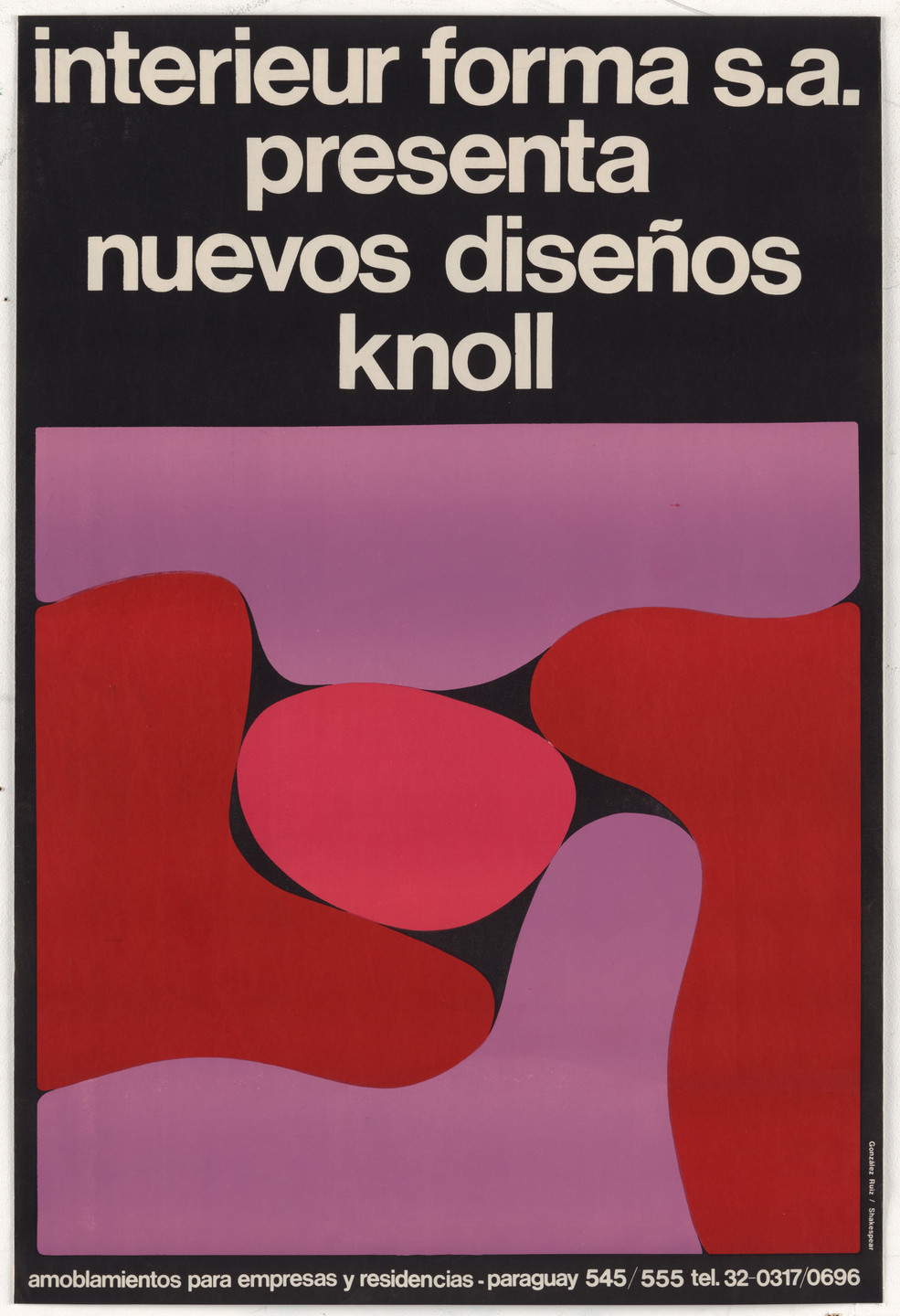 Guillermo González Ruiz, Roland Shakespear. Nuevos Diseños Knoll (New Designs from Knoll). c.1970