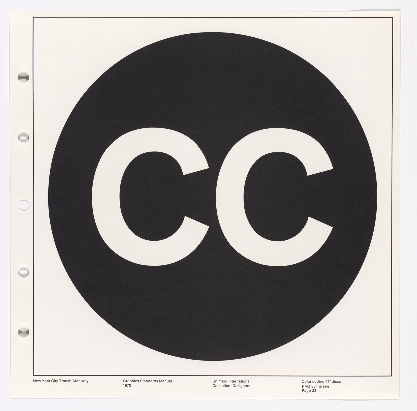 Massimo Vignelli, Bob Noorda, Unimark International Corporation, New York. New York City Transit Authority Graphics Standards Manual. 1966-70