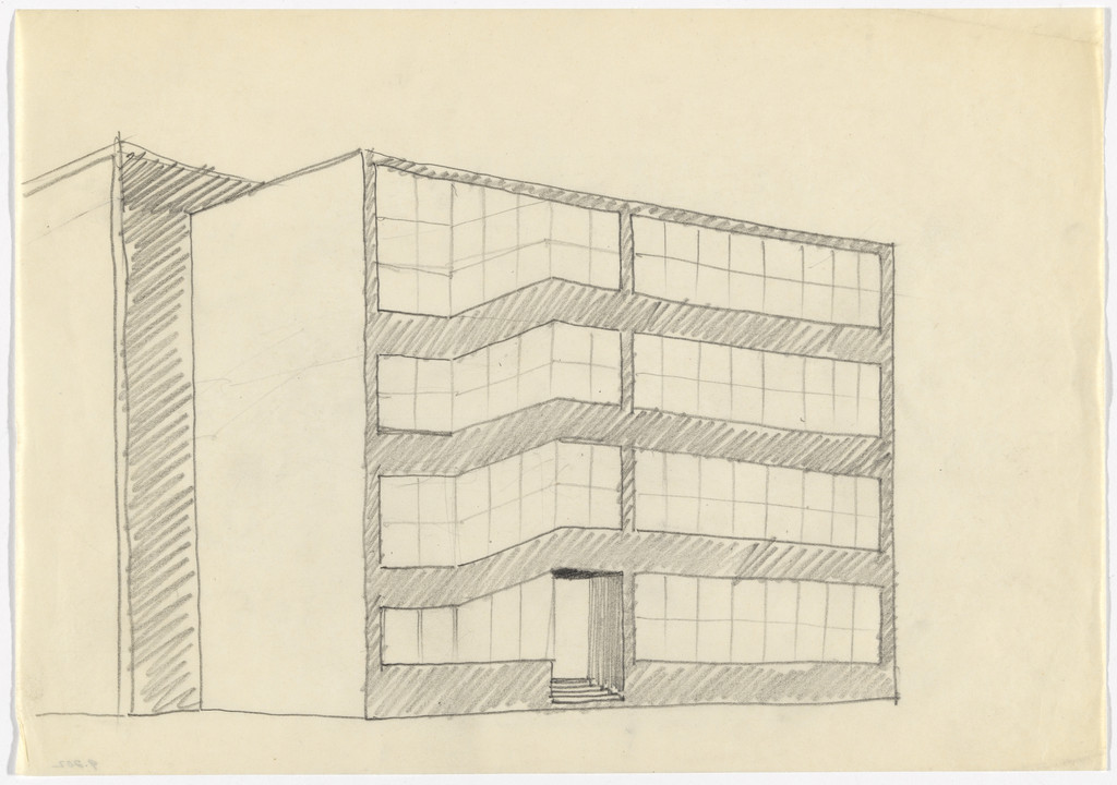 United Silk-Weaving Mills Factory Building, Krefeld, Germany (Exterior perspective)