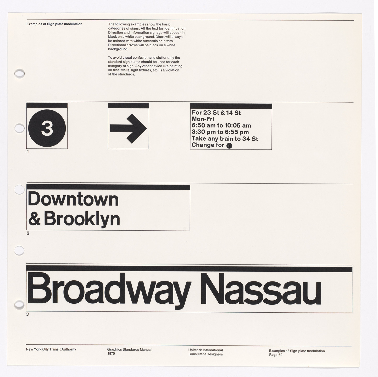 Massimo Vignelli, Bob Noorda, Unimark International Corporation, New York. New York City Transit Authority Graphics Standards Manual. 1966-70
