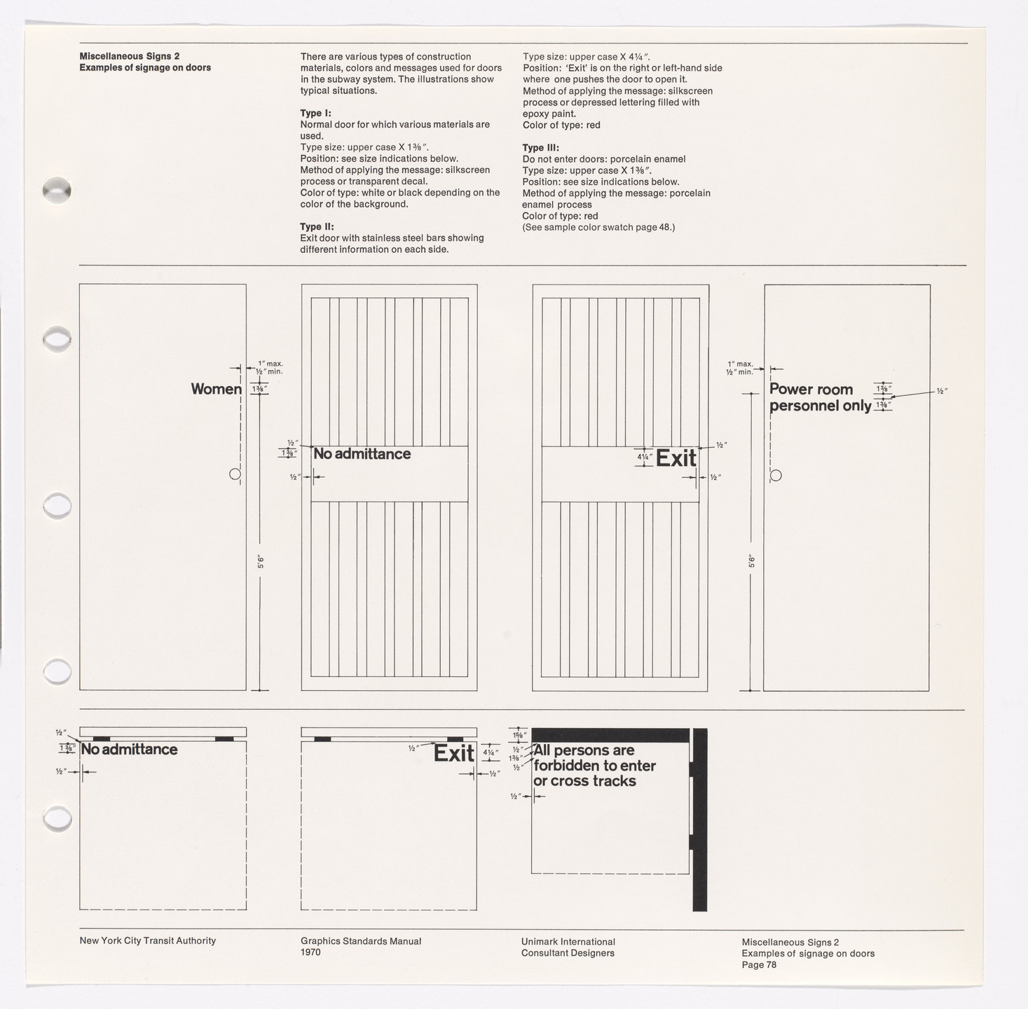 Massimo Vignelli, Bob Noorda, Unimark International Corporation, New York. New York City Transit Authority Graphics Standards Manual. 1966-70