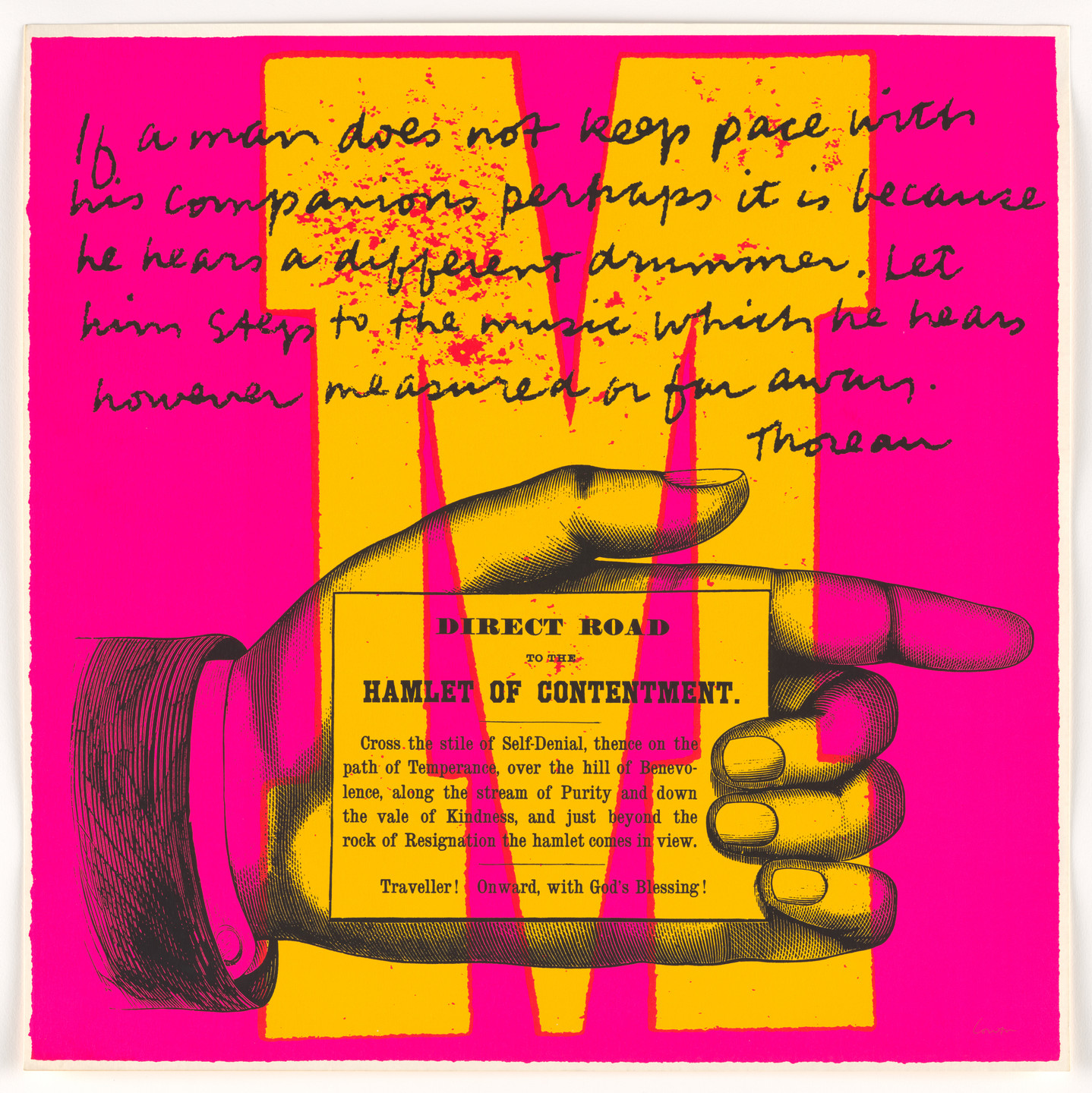 Corita Kent (Sister Mary Corita). M however measured from circus alphabet. 1968