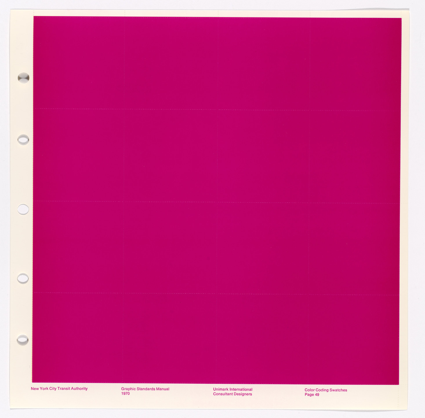 Massimo Vignelli, Bob Noorda, Unimark International Corporation, New York. New York City Transit Authority Graphics Standards Manual. 1966-70