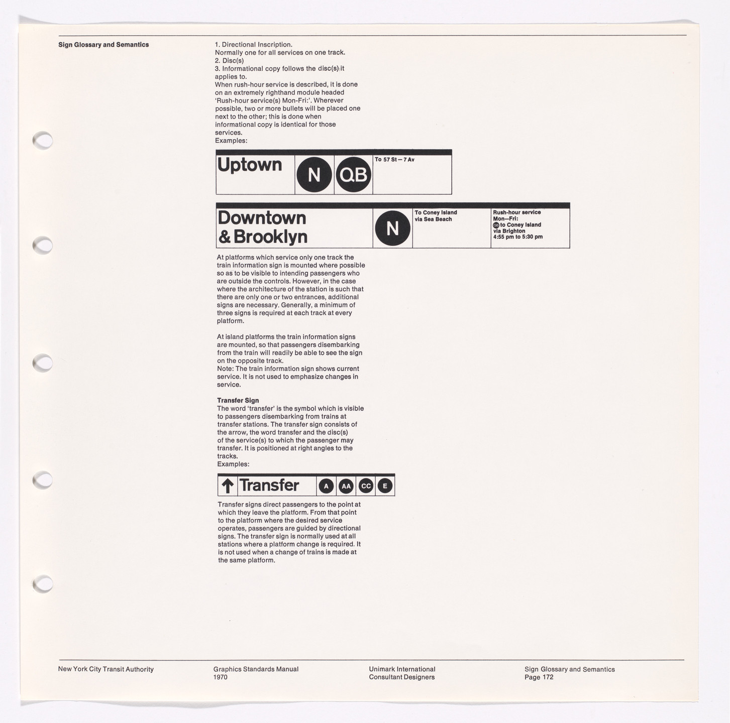 Massimo Vignelli, Bob Noorda, Unimark International Corporation, New York. New York City Transit Authority Graphics Standards Manual. 1966-70