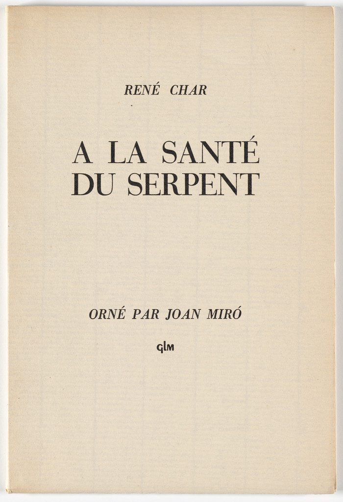 À la santé du serpent (Here's to the Snake)