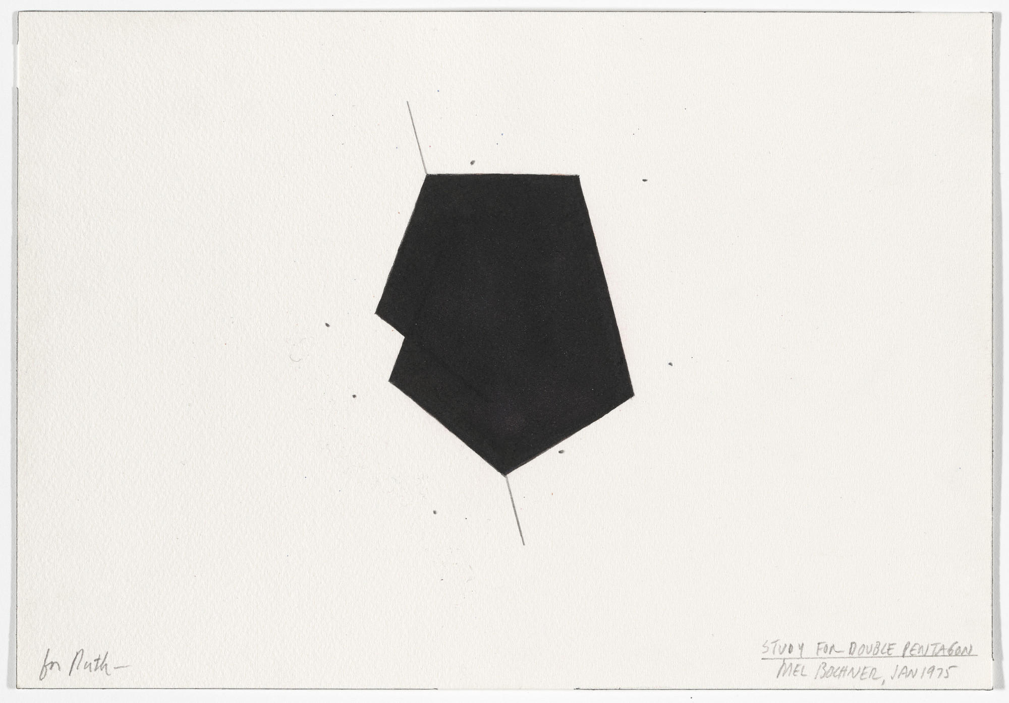 Mel Bochner. Study for Double Pentagon