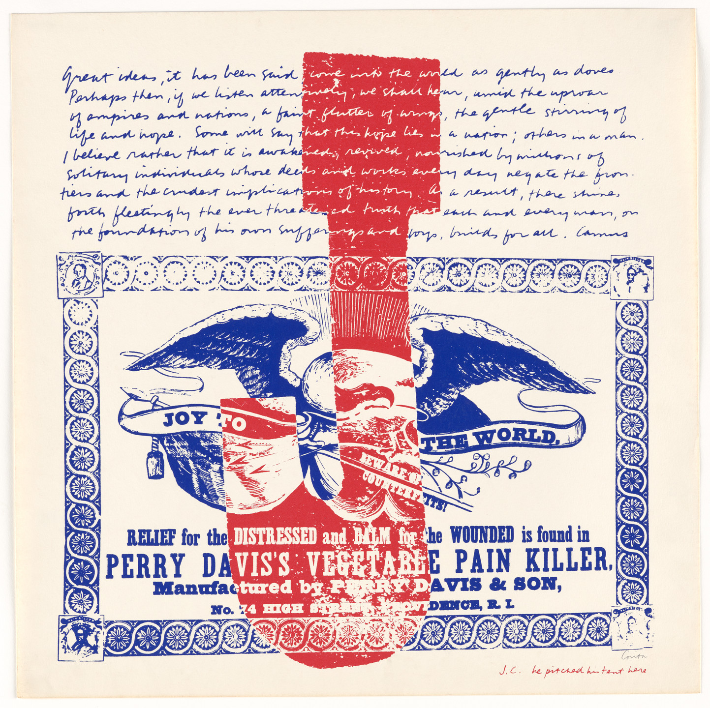 Corita Kent (Sister Mary Corita). J gentle stirring from circus alphabet. 1968