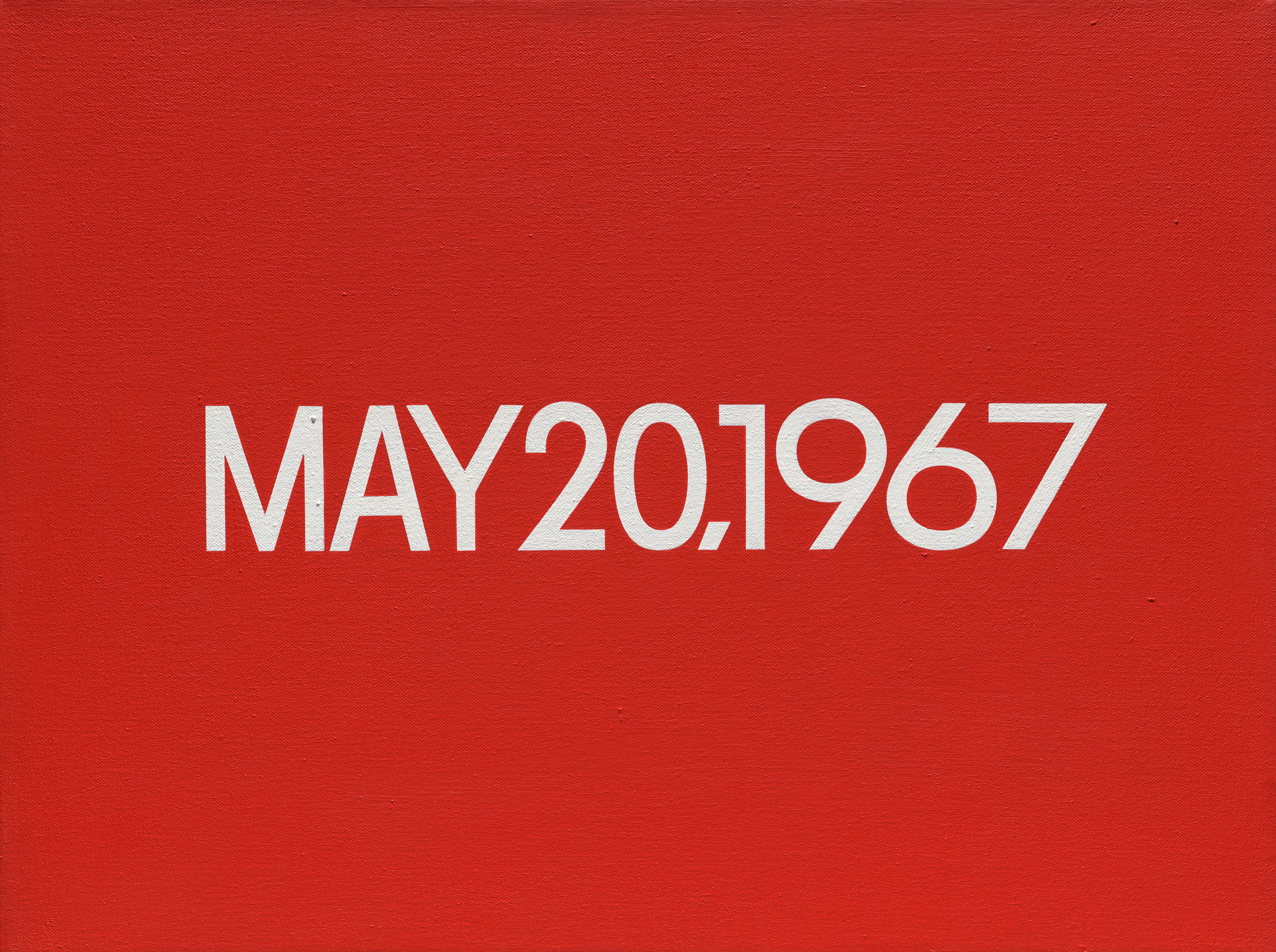 On Kawara. MAY 20, 1967. 1967