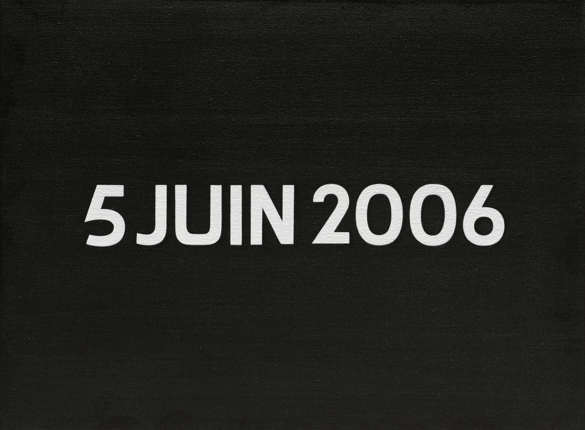 On Kawara. 5 JUIN 2006. 2006