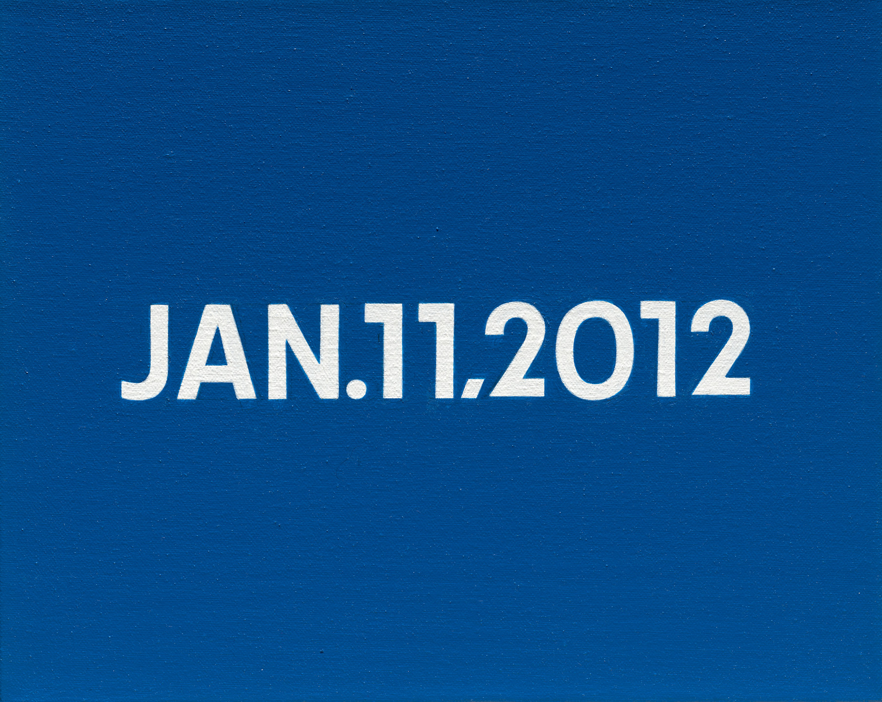 On Kawara. JAN. 11, 2012. 2012