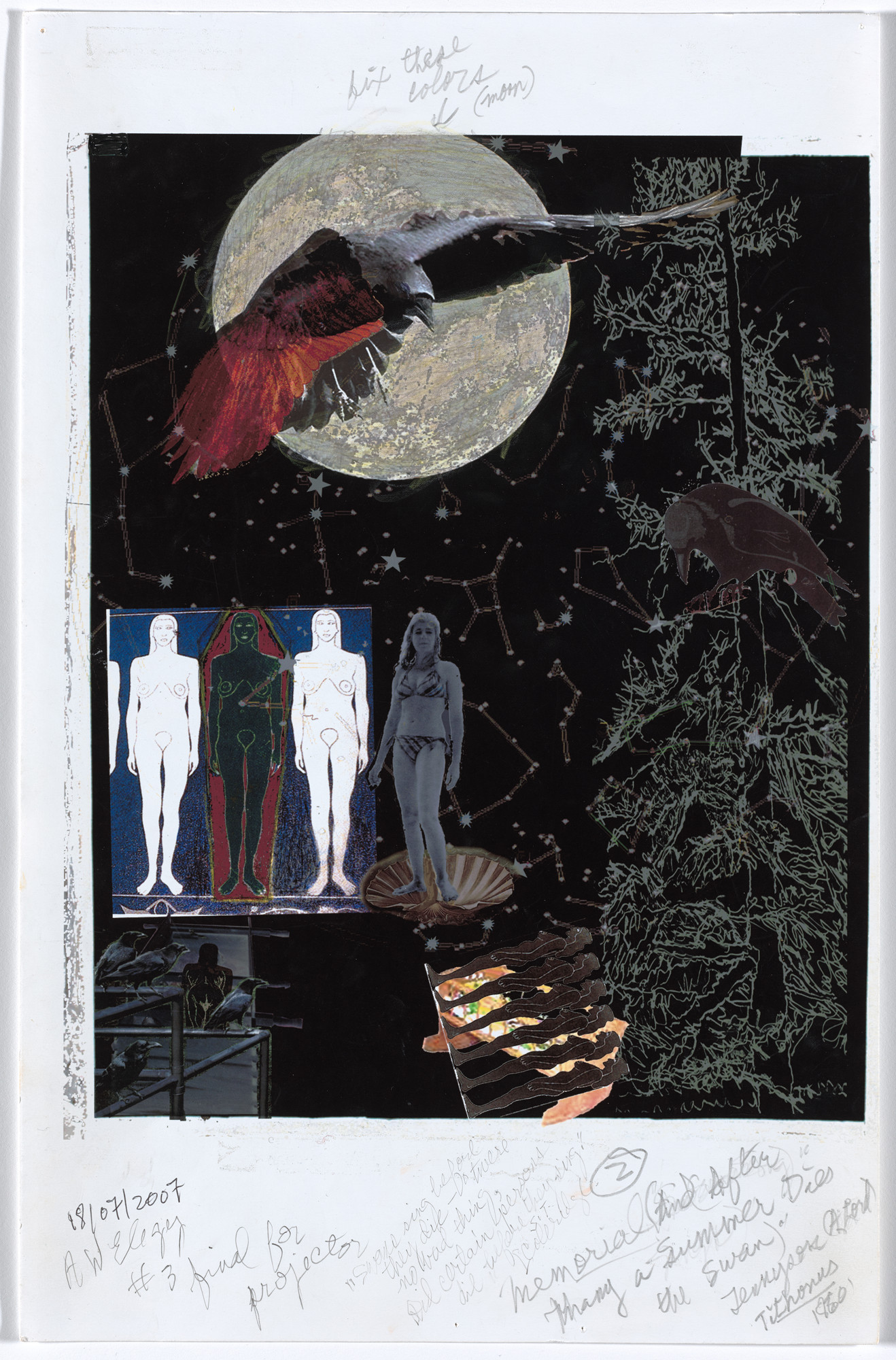 Jo Baer. Study for Memorial for an Art World Body (Nevermore)