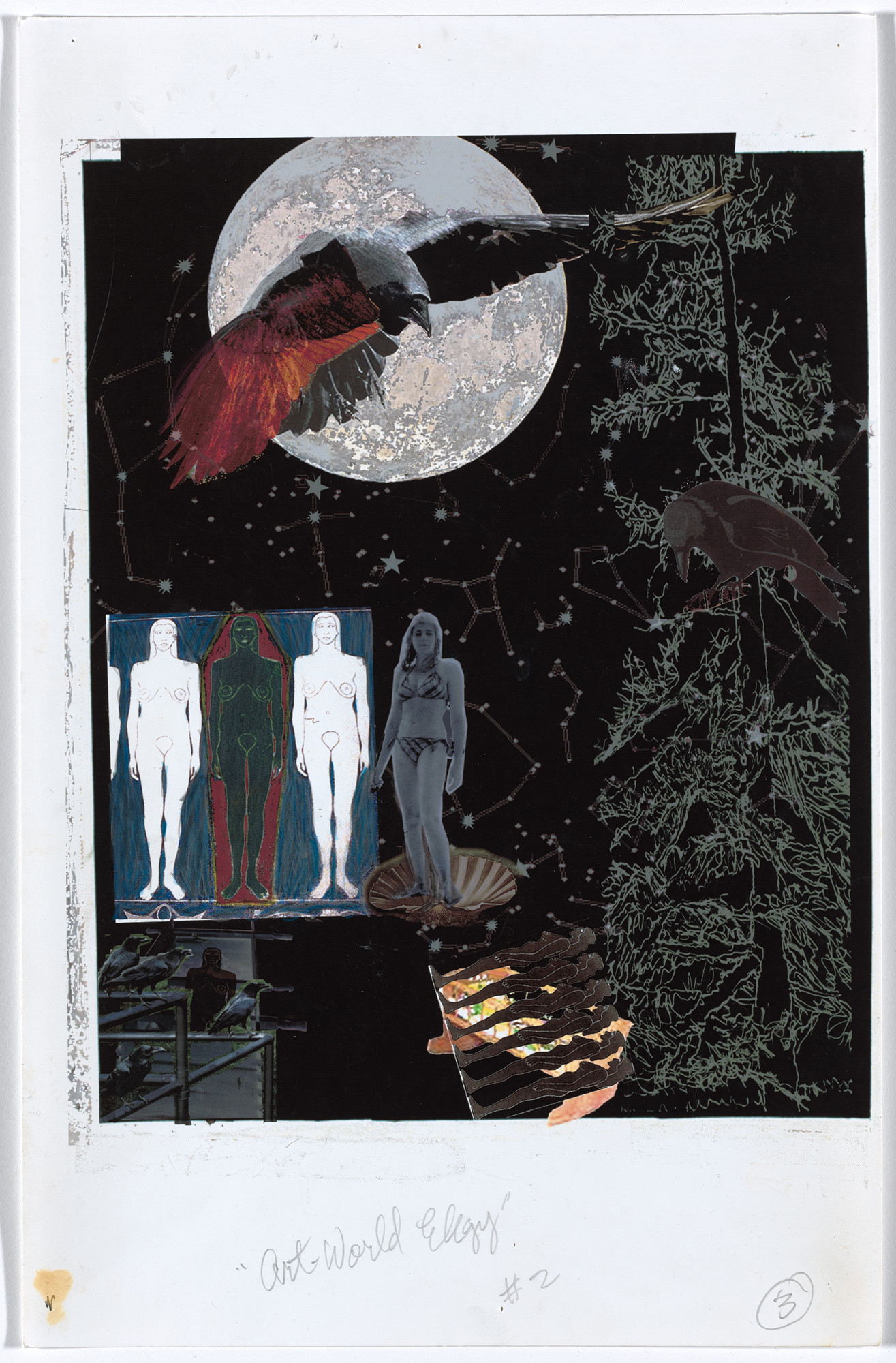 Jo Baer. Study for Memorial for an Art World Body (Nevermore)