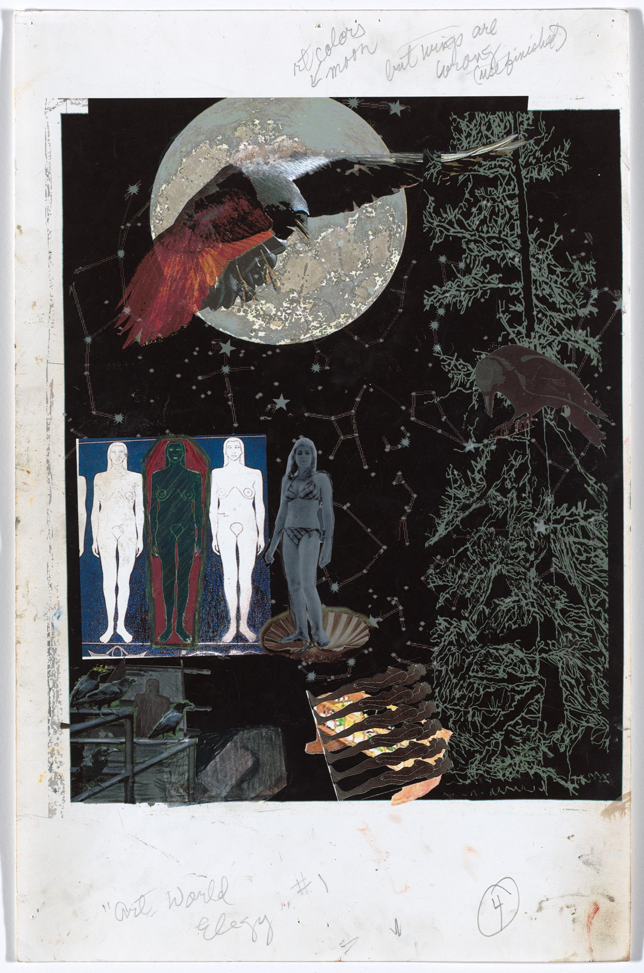 Jo Baer. Study for Memorial for an Art World Body (Nevermore)