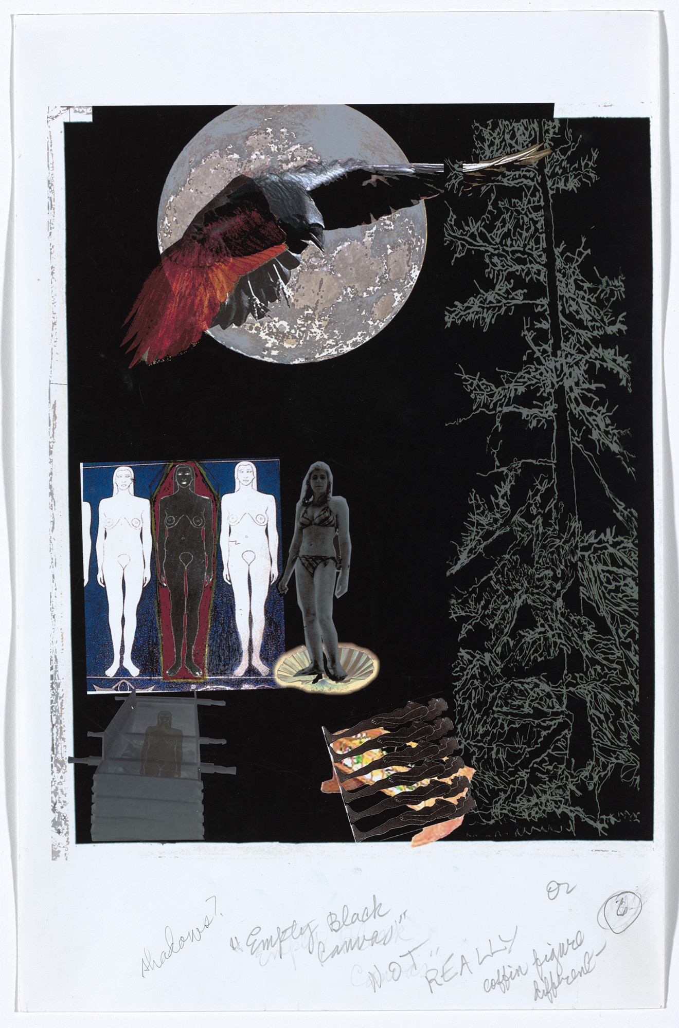 Jo Baer. Study for Memorial for an Art World Body (Nevermore)