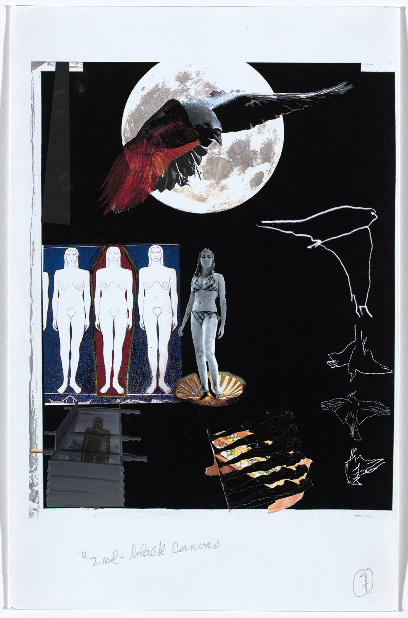 Jo Baer. Study for Memorial for an Art World Body (Nevermore)