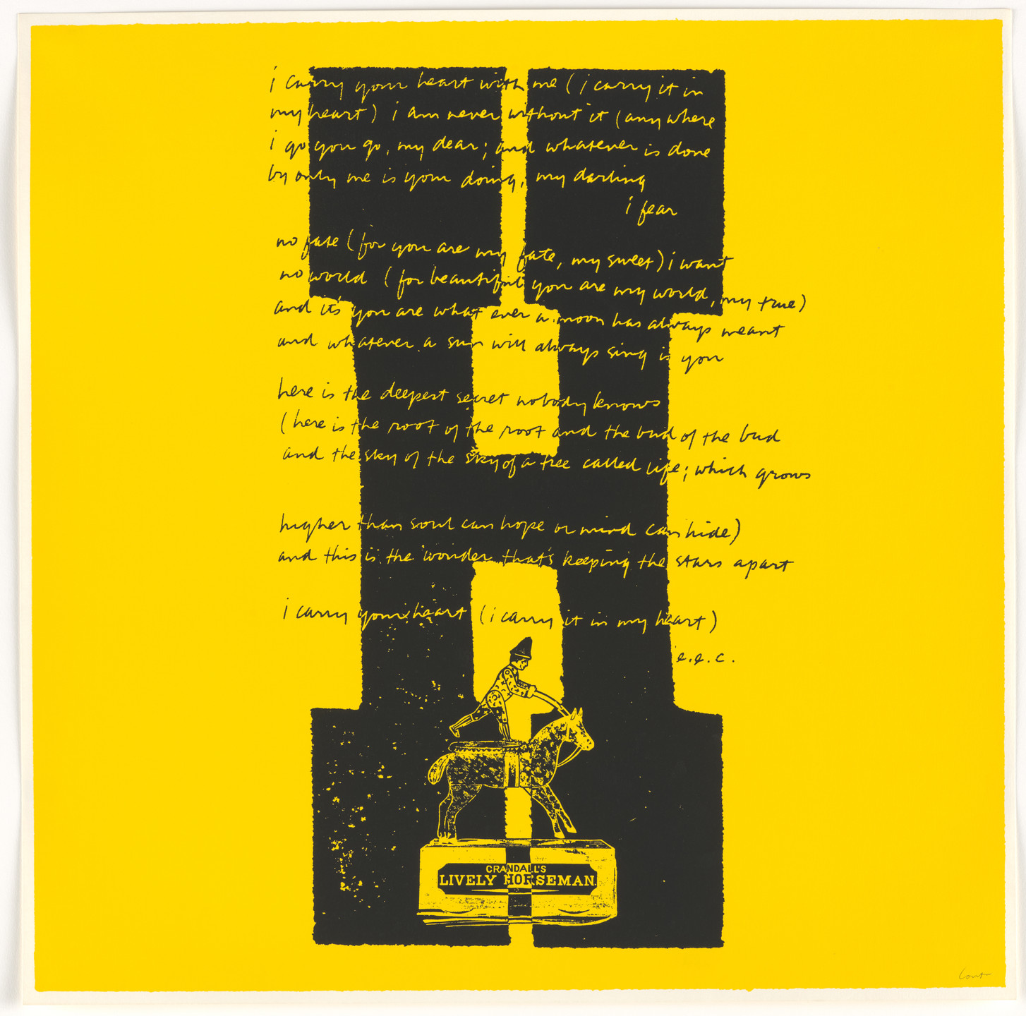 Corita Kent (Sister Mary Corita). H i carry your heart from circus alphabet. 1968