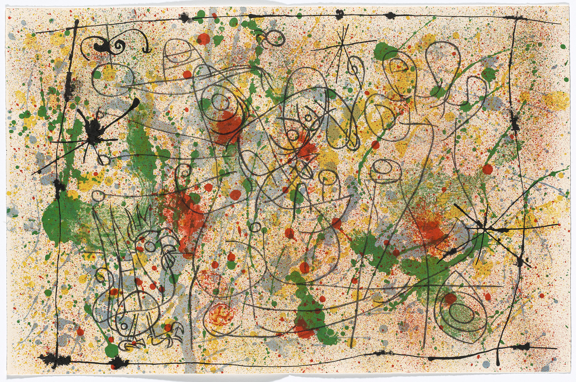 Joan Miró. Double page frontispiece from King Ubu ( Ubu Roi )