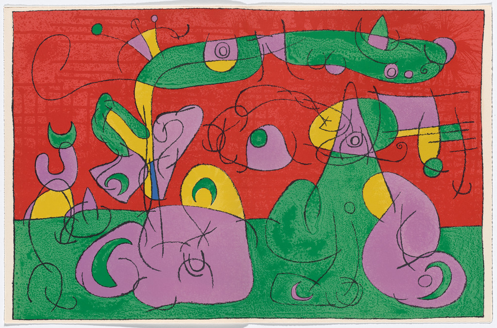 Double page plate (between pages 44 and 45) from King Ubu (Ubu Roi)