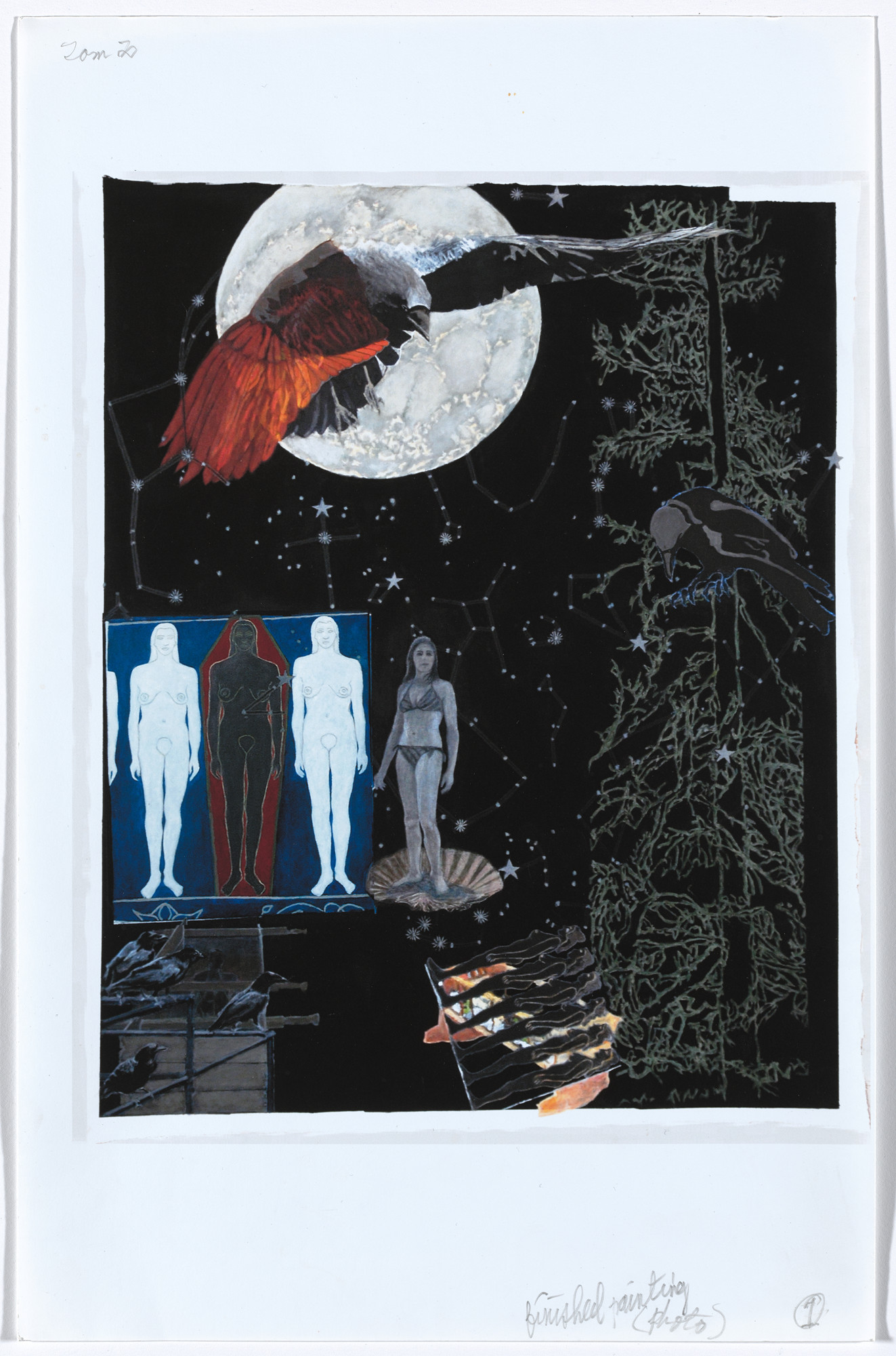 Jo Baer. Study for Memorial for an Art World Body (Nevermore)