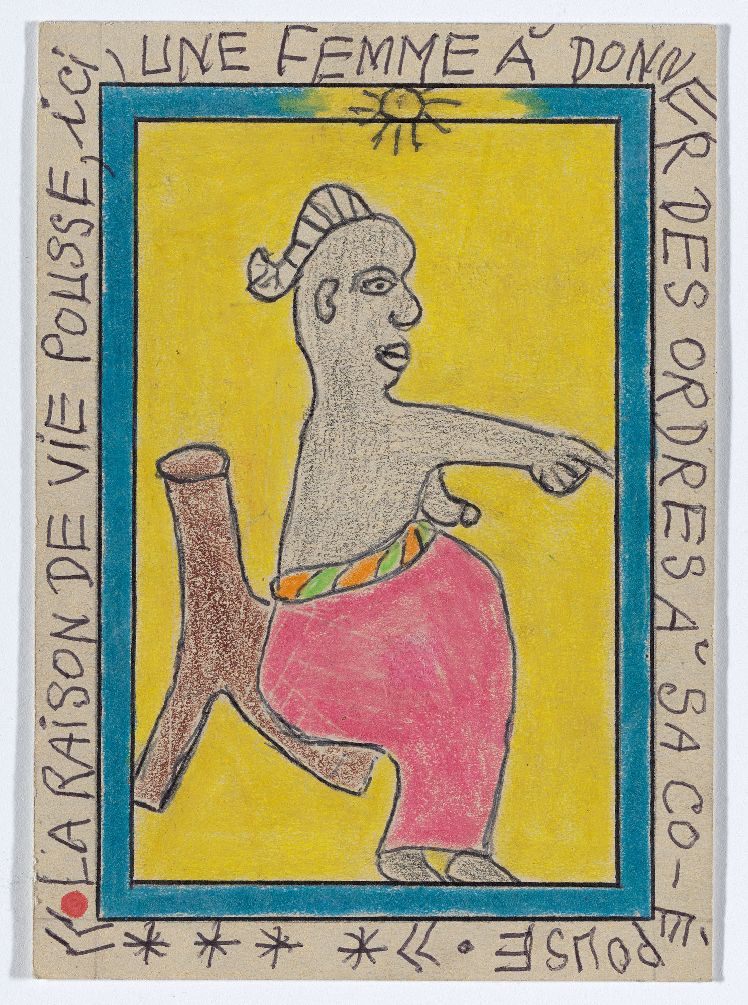 Frédéric Bruly Bouabré. «La raison de vie pousse, ici, une femme à donner des ordres à sa co-épouse.»**** from Connaissance du Monde