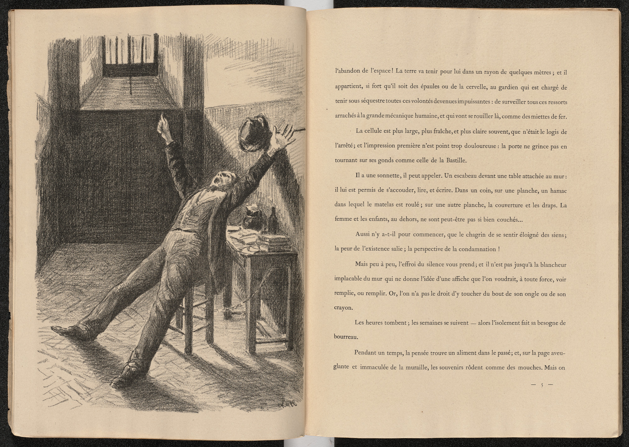 Maximilien Luce. Plate (facing page 5) from Mazas. 1894