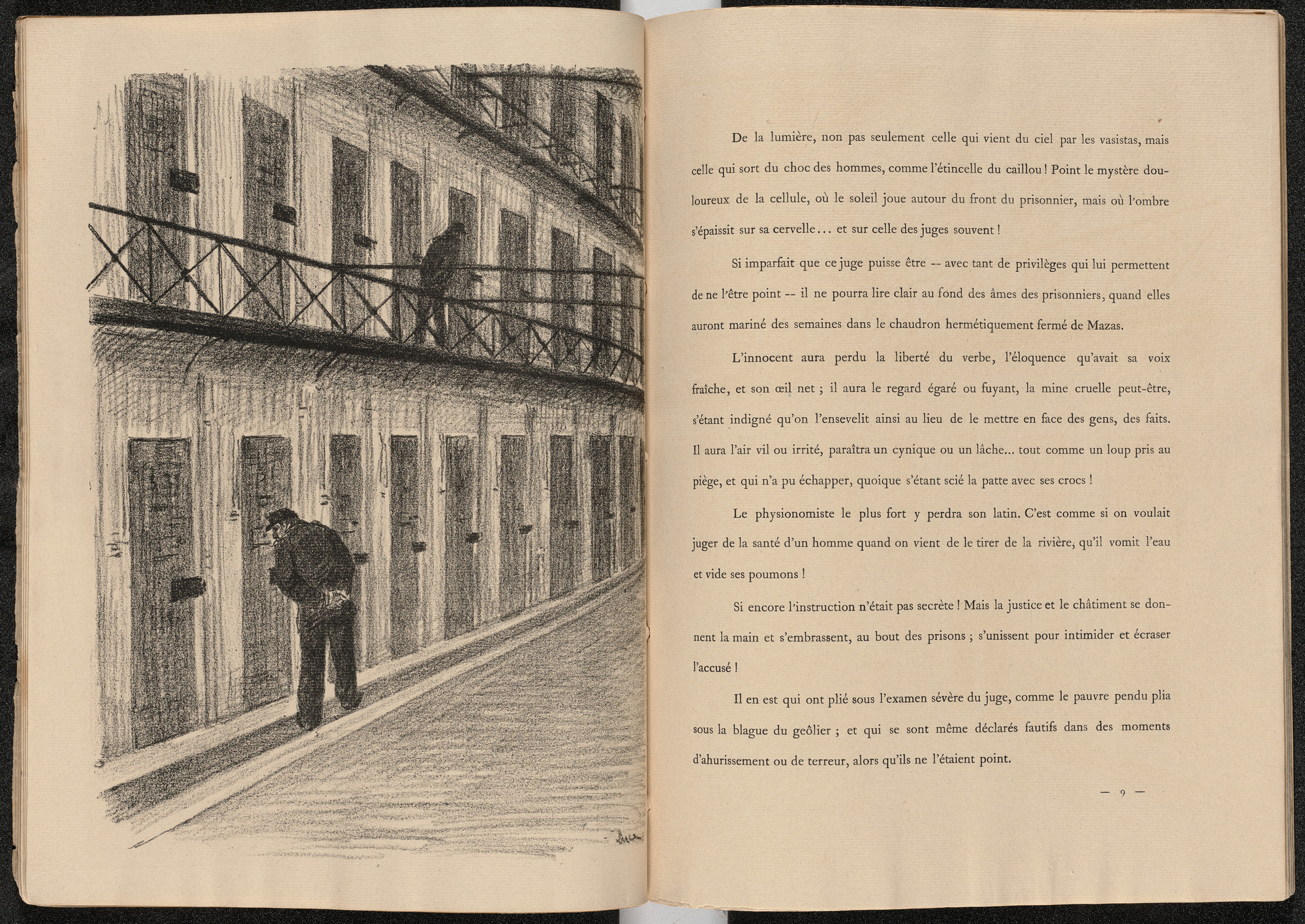 Maximilien Luce. Plate (facing page 9) from Mazas. 1894