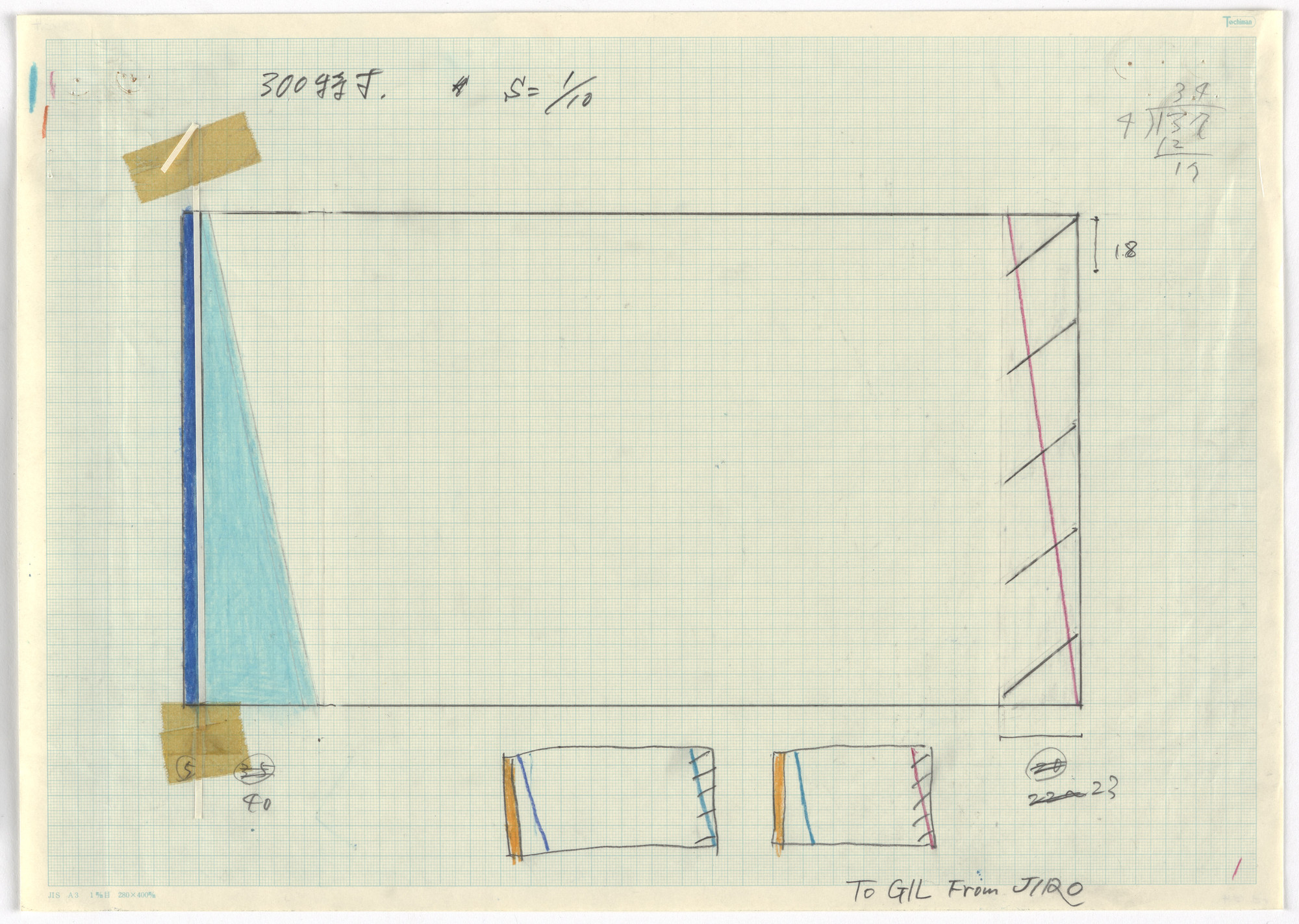 Jiro Takamatsu. Untitled study for a painting