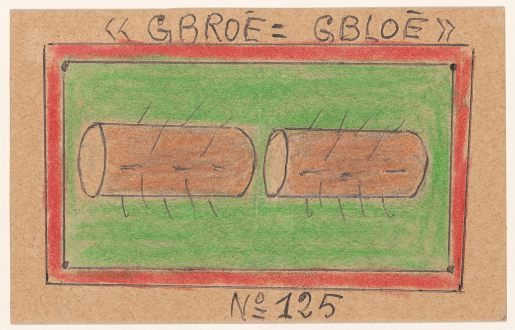 «GBROÉ=GBLOÉ» N° 125 from Alphabet Bété