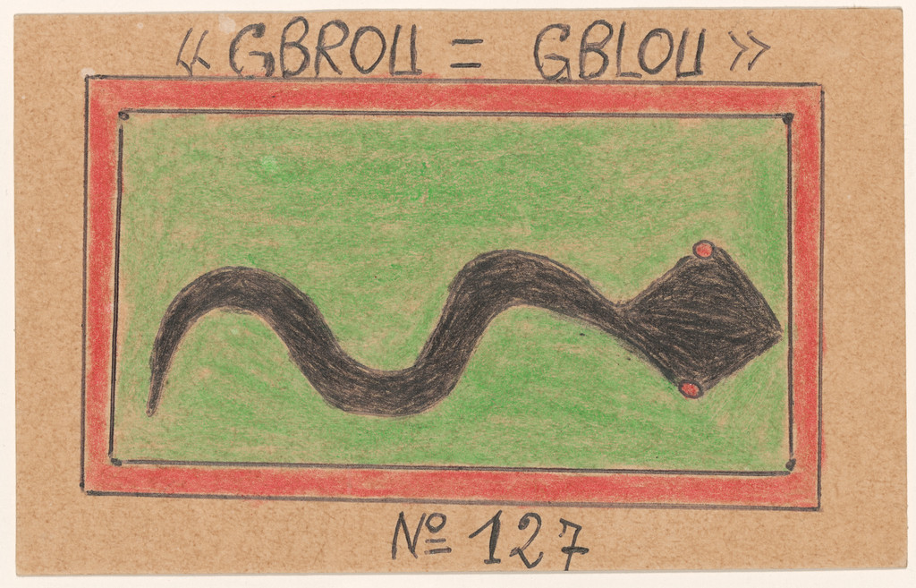 «GBROU=GBLOU» N° 127 from Alphabet Bété