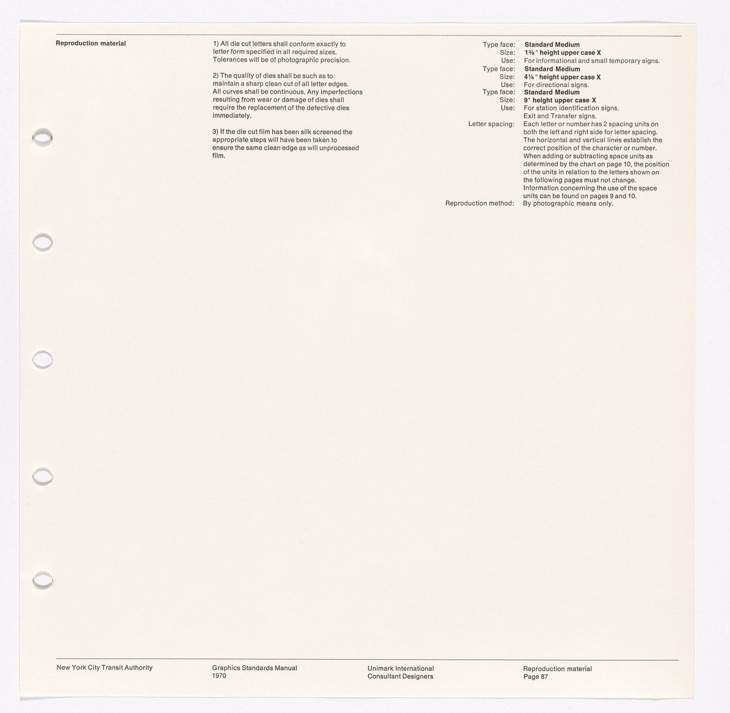 Massimo Vignelli, Bob Noorda, Unimark International Corporation, New York. New York City Transit Authority Graphics Standards Manual. 1966-70