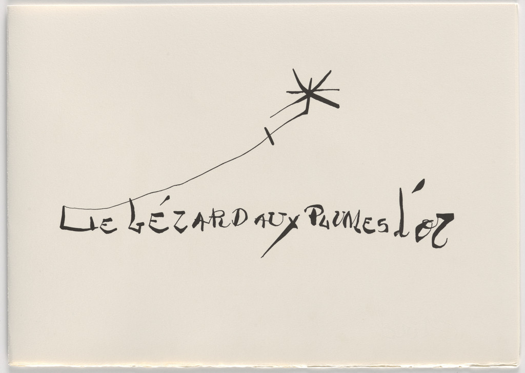 Title page (folio 7) from Le Lézard aux plumes d'or (The Lizard with Golden Feathers)