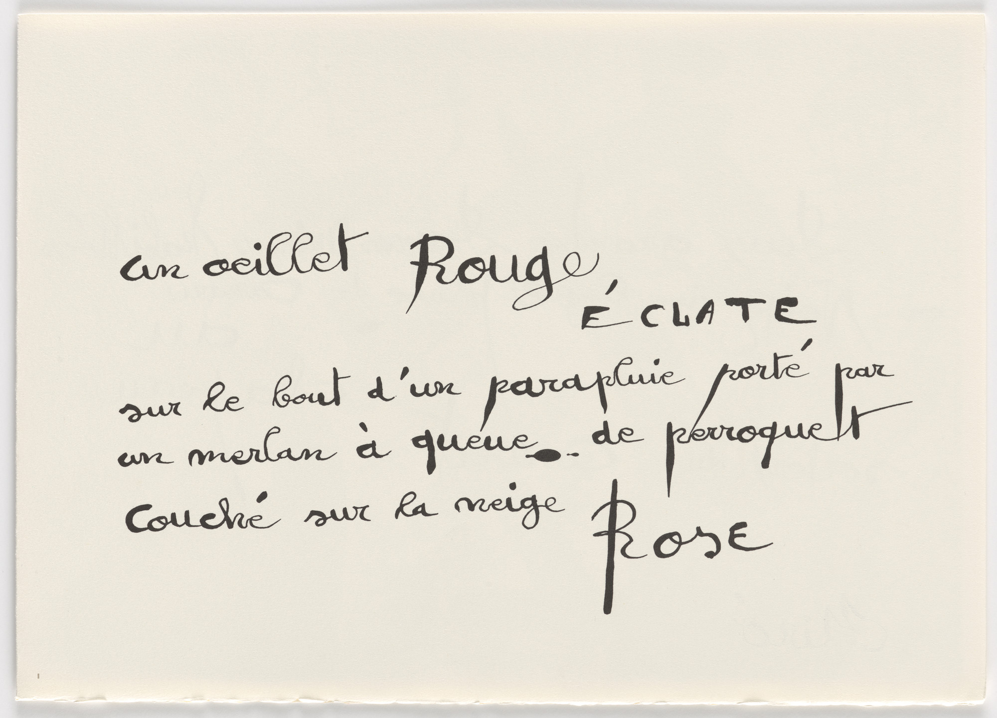 Joan Miró. Plate (folio 11) from Le Lézard aux plumes d'or (The Lizard with Golden Feathers)