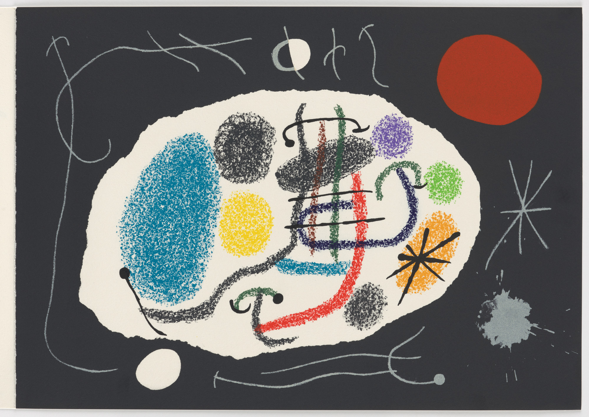 Joan Miró. Plate (folio 16) from Le Lézard aux plumes d'or (The Lizard with Golden Feathers)