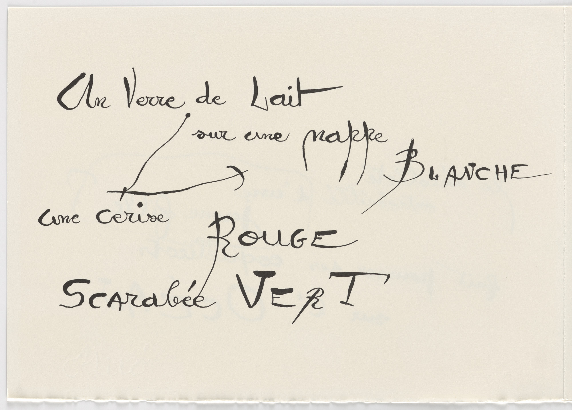 Joan Miró. Plate (folio 25 verso) from Le Lézard aux plumes d'or (The Lizard with Golden Feathers)