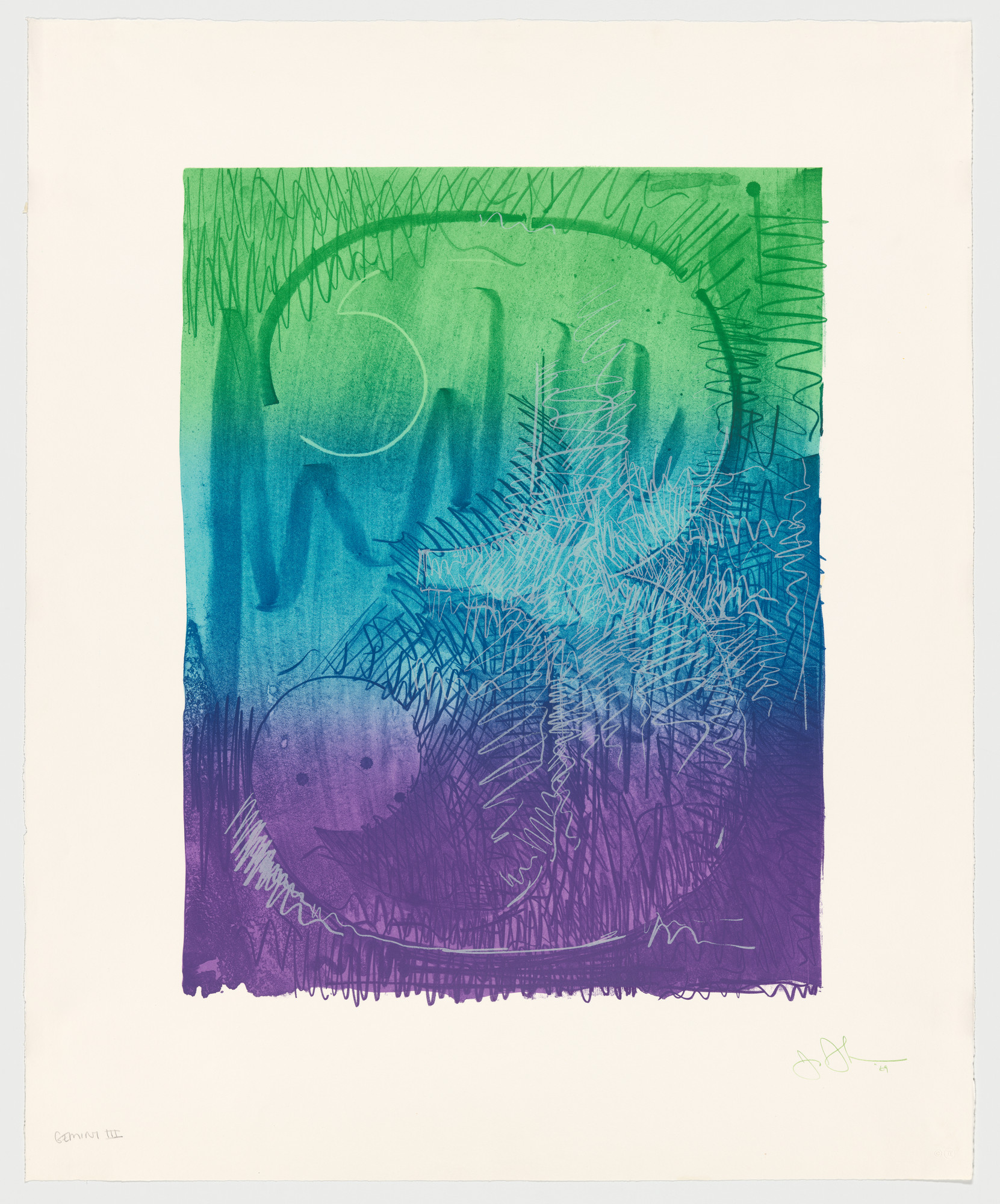 Jasper Johns. Figure 3 from Color Numeral Series. 1969 | MoMA