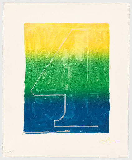 Jasper Johns. Figure 4 from Color Numeral Series. 1969 | MoMA