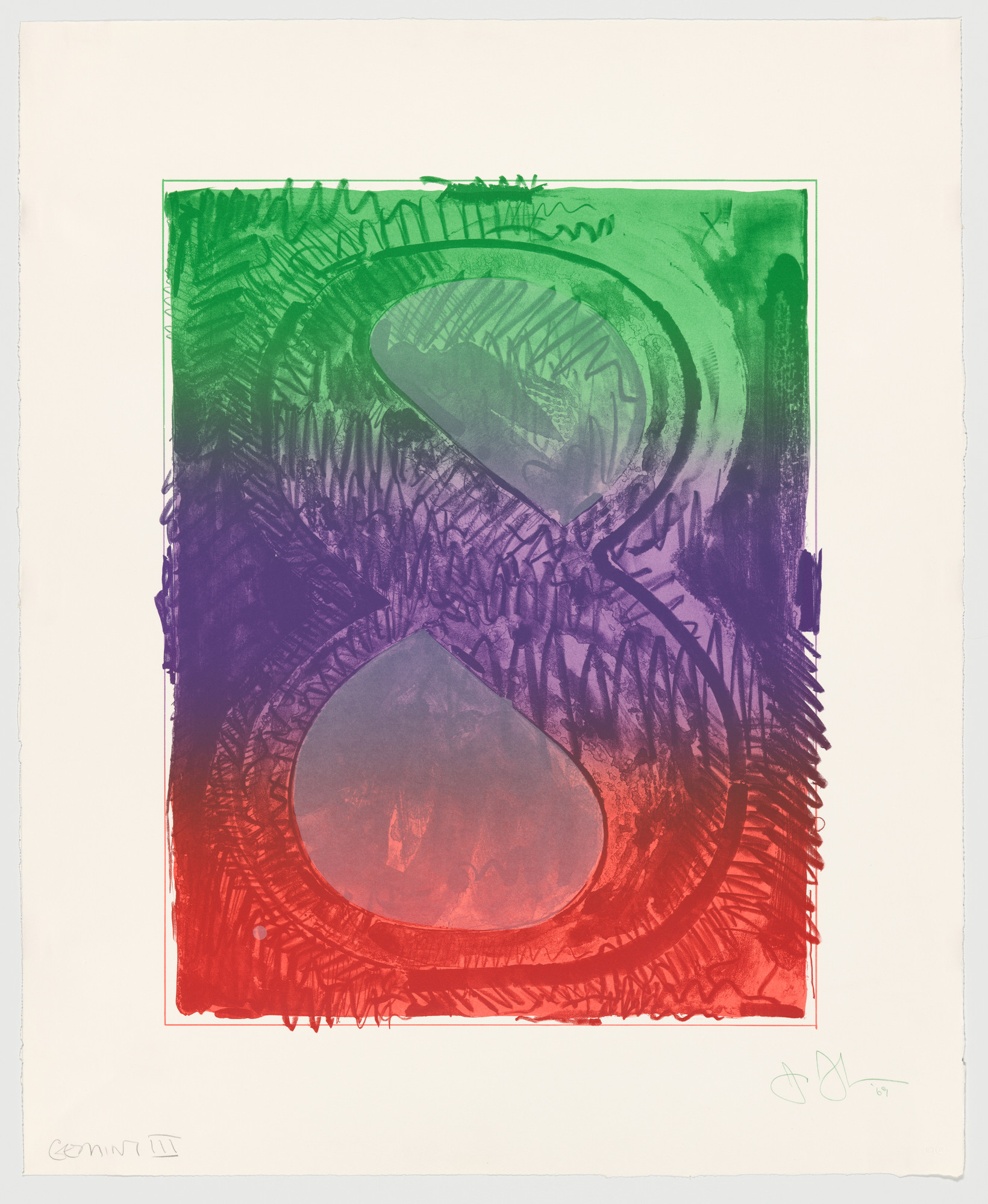 Jasper Johns. Figure 8 from Color Numeral Series