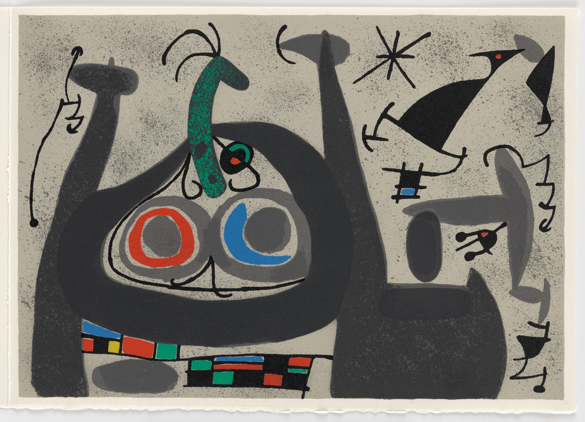 Joan Miró. Plate (folio 28) from Le Lézard aux plumes d'or (The Lizard with Golden Feathers)