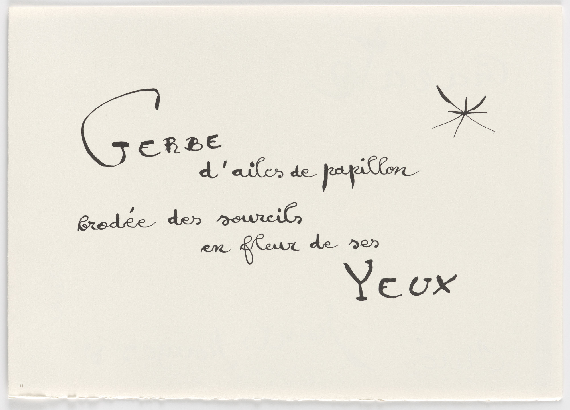 Joan Miró. Plate (folio 13) from Le Lézard aux plumes d'or (The Lizard with Golden Feathers)