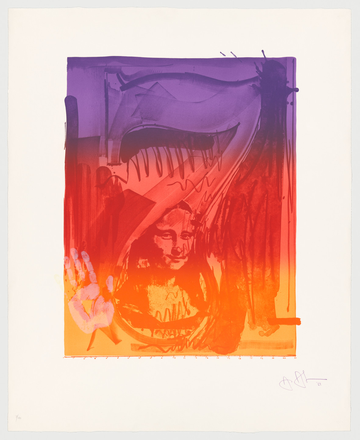 Jasper Johns. Figure 7 from Color Numeral Series. 1968, published 1969