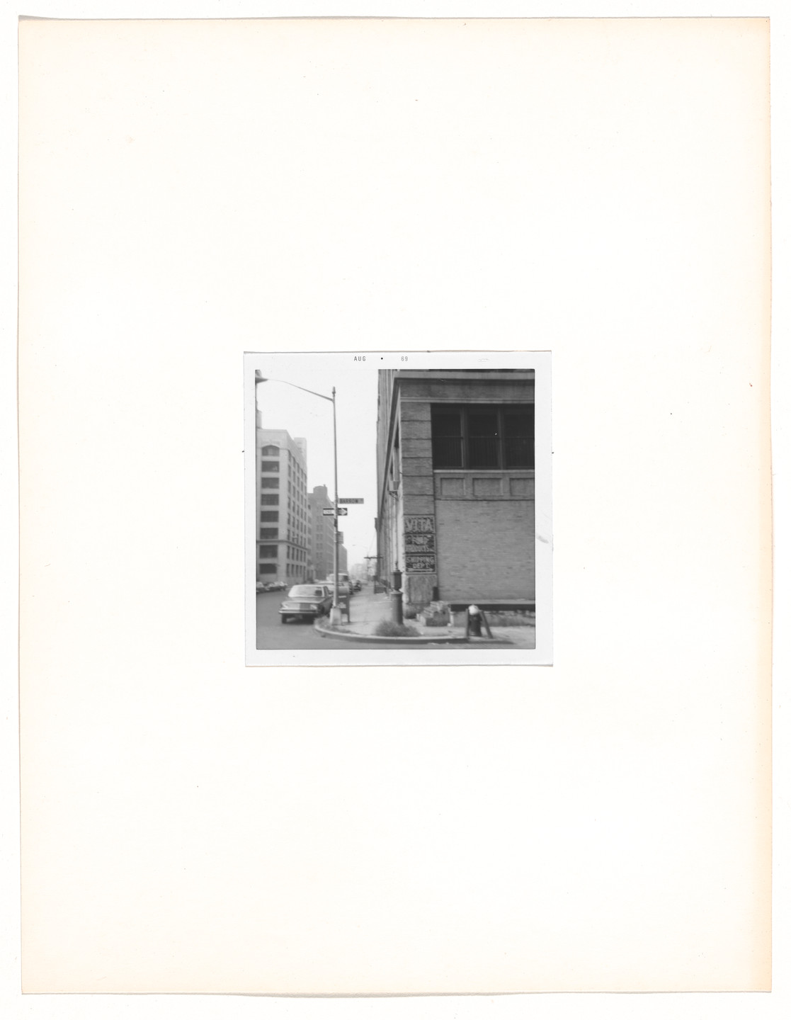 Vito Acconci. Walk: &#34;First Sight&#34;. 1969