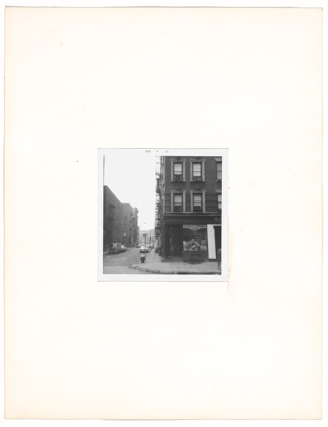 Vito Acconci. Walk: &#34;First Sight&#34;. 1969