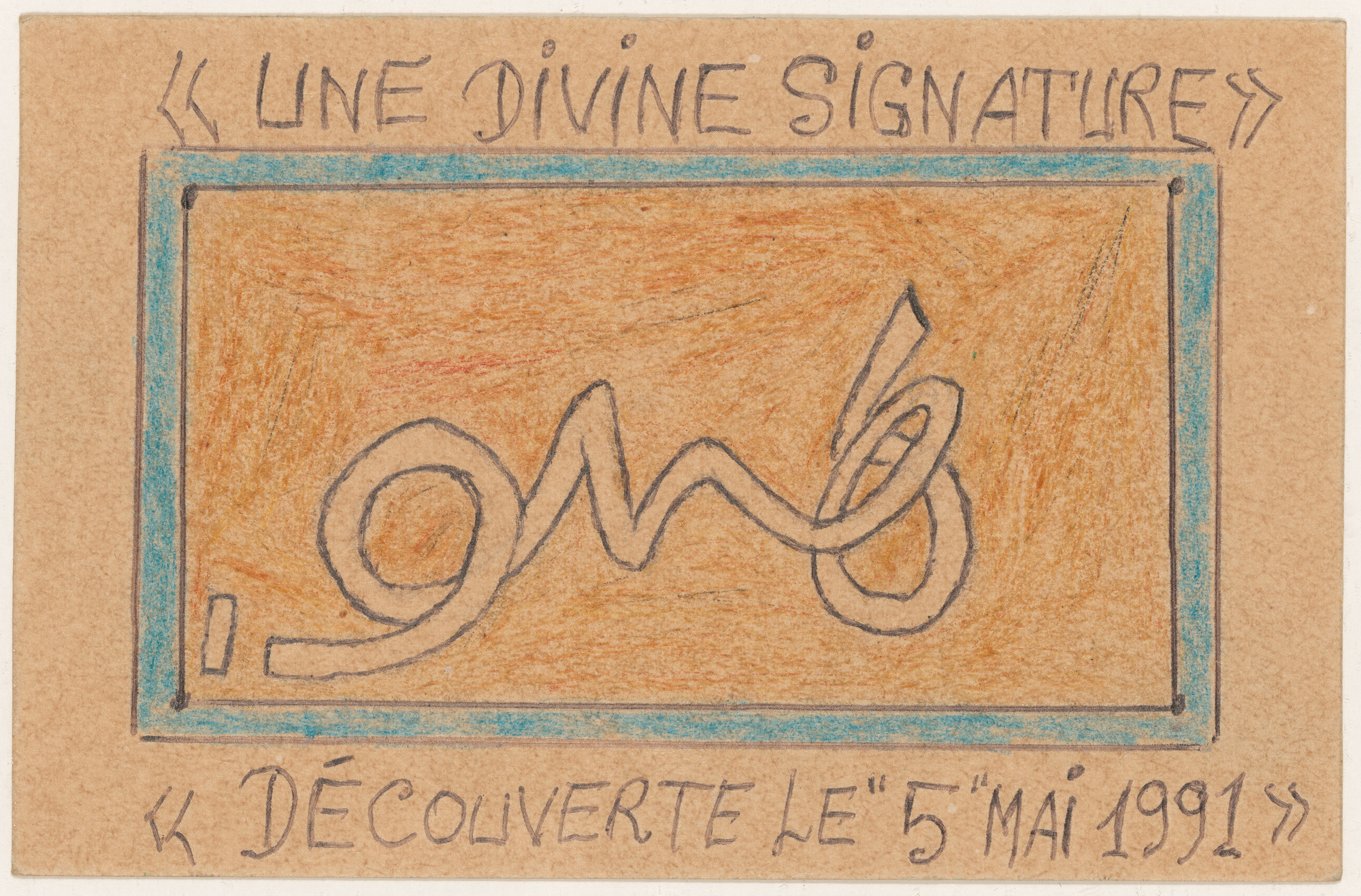 Frédéric Bruly Bouabré. «Une divine signature» «découverte le "5" Mai 1991» from Connaissance du Monde