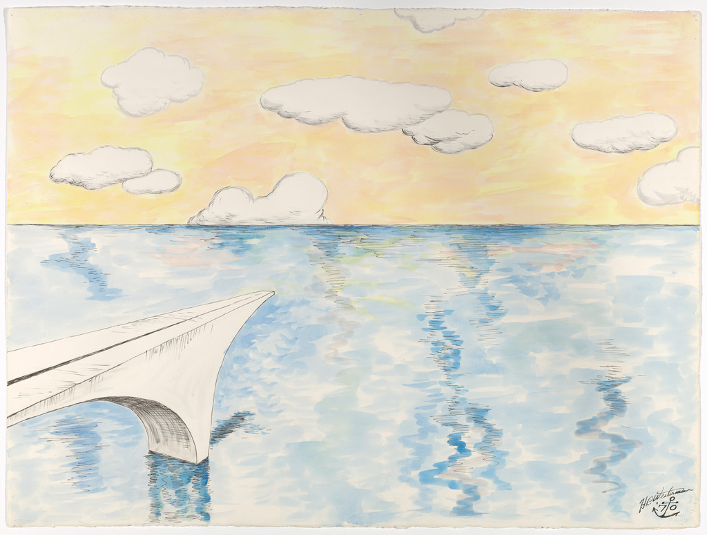 Bridge into the Ocean with Clouds