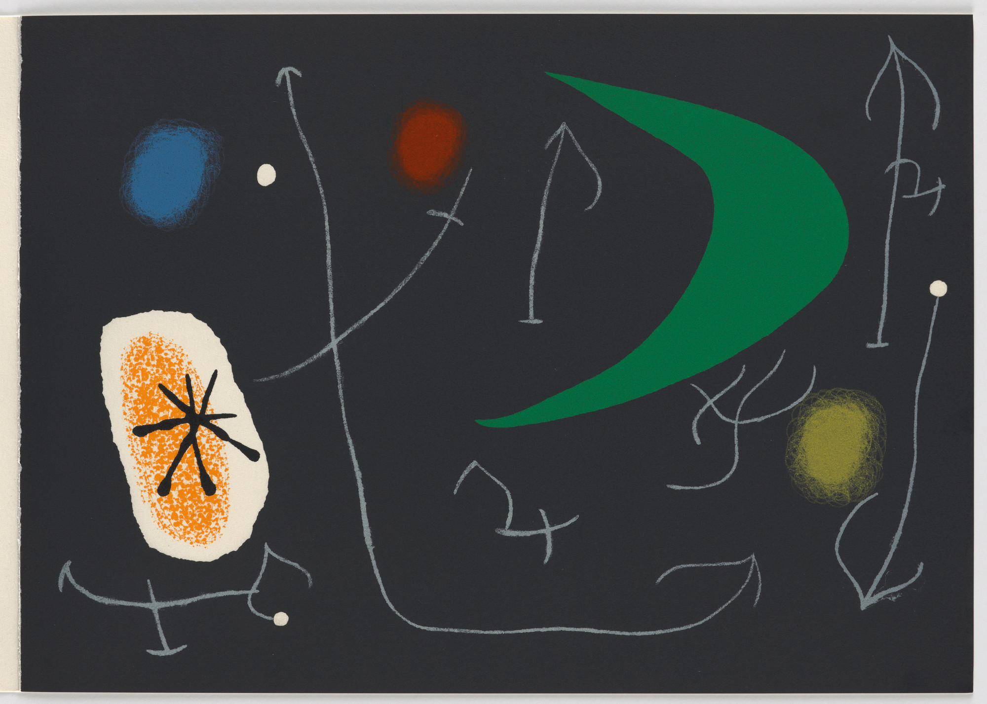 Joan Miró. Plate (folio 30) from Le Lézard aux plumes d'or (The Lizard with Golden Feathers)