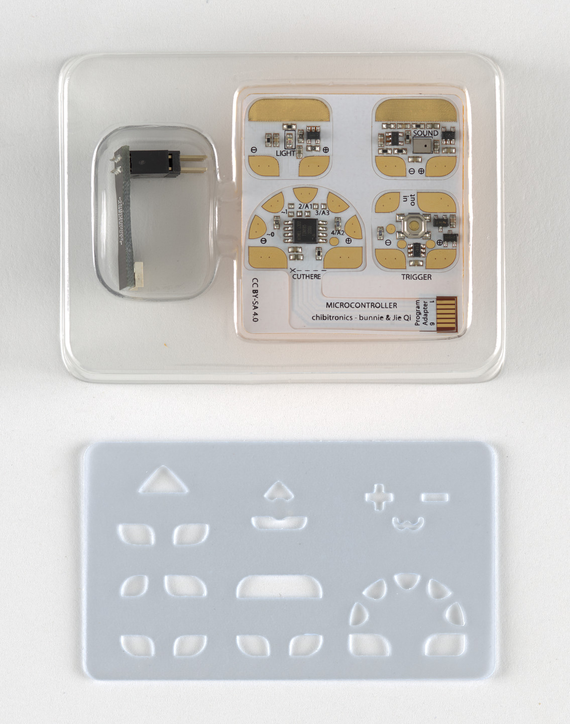 Jie Qi, Andrew &#34;Bunnie&#34; Huang. Circuit Stickers (Sensors and Programmable Microcontroller Pack). 2014