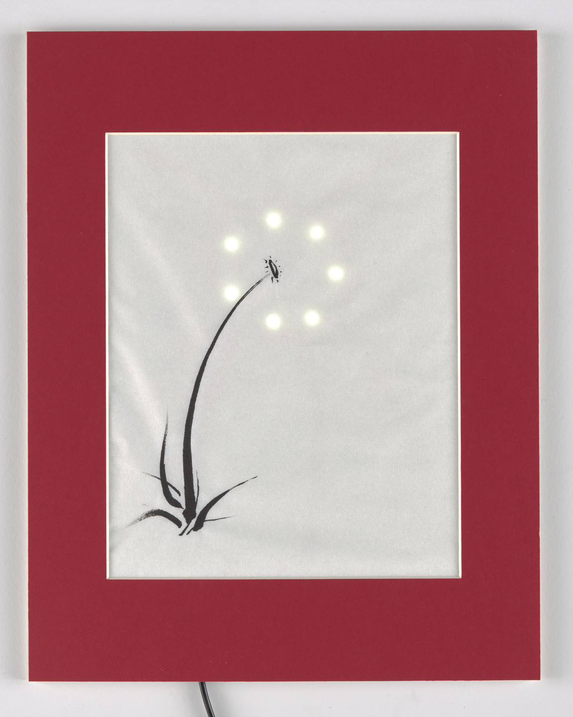 Jie Qi, Andrew &#34;Bunnie&#34; Huang. Circuit Stickers (Dandelion) (Painting demonstrating Circuit Sticker capabilities). 2014